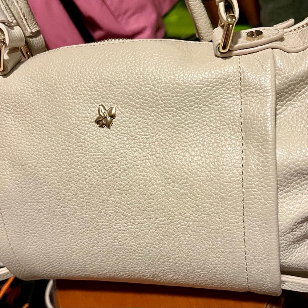 Ora Delphine leather handbag satchel style long adjustable strap